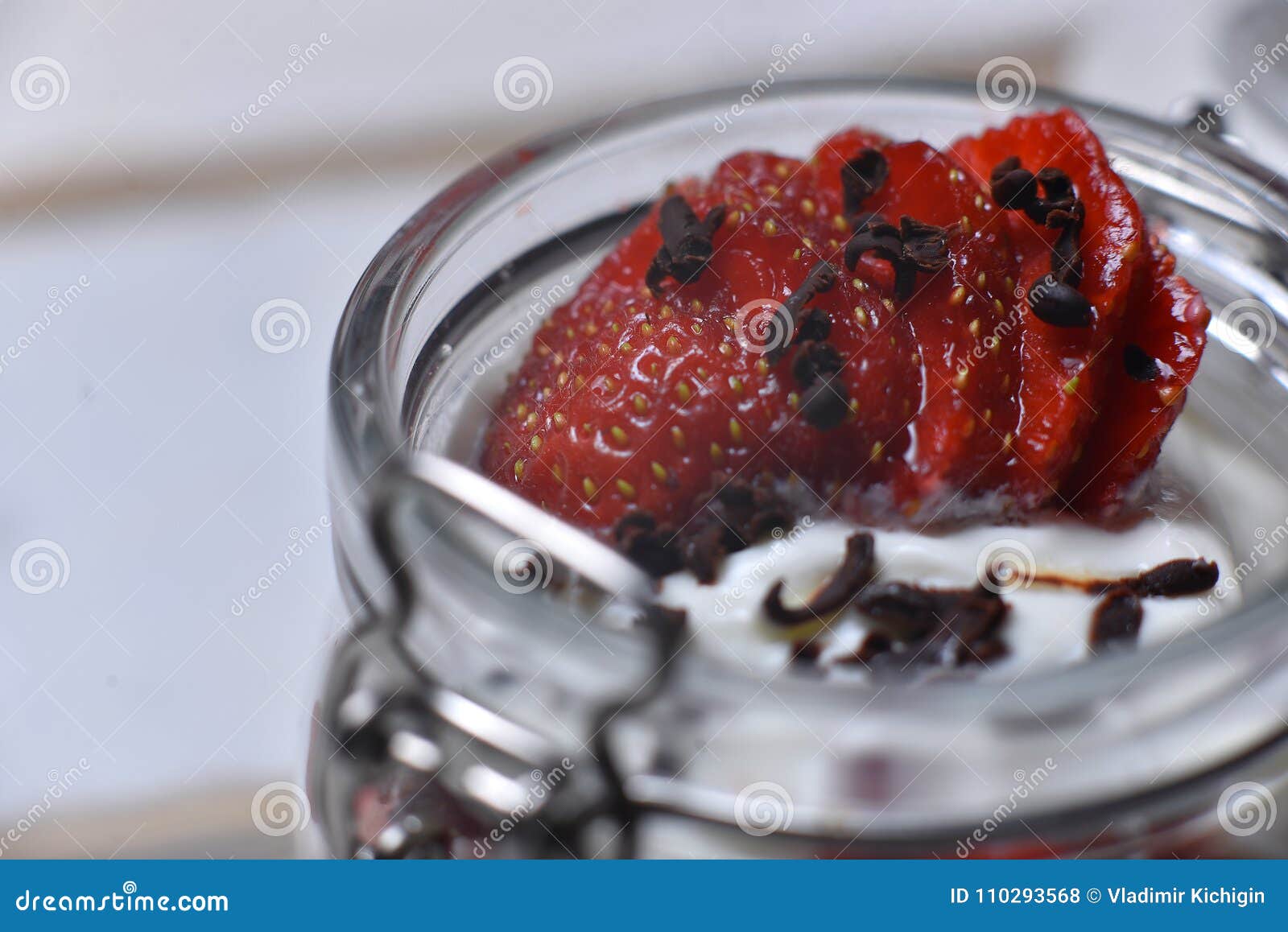 Strawberry Dessert on the Table Stock Photo Image of natural, confectionery 110293568