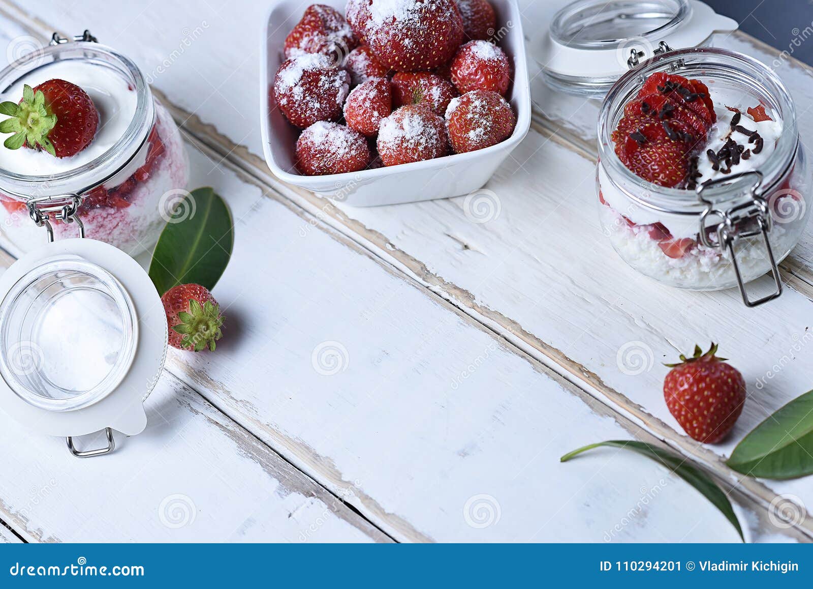 Strawberry Dessert on the Table Stock Image Image of confectionery, diet 110294201
