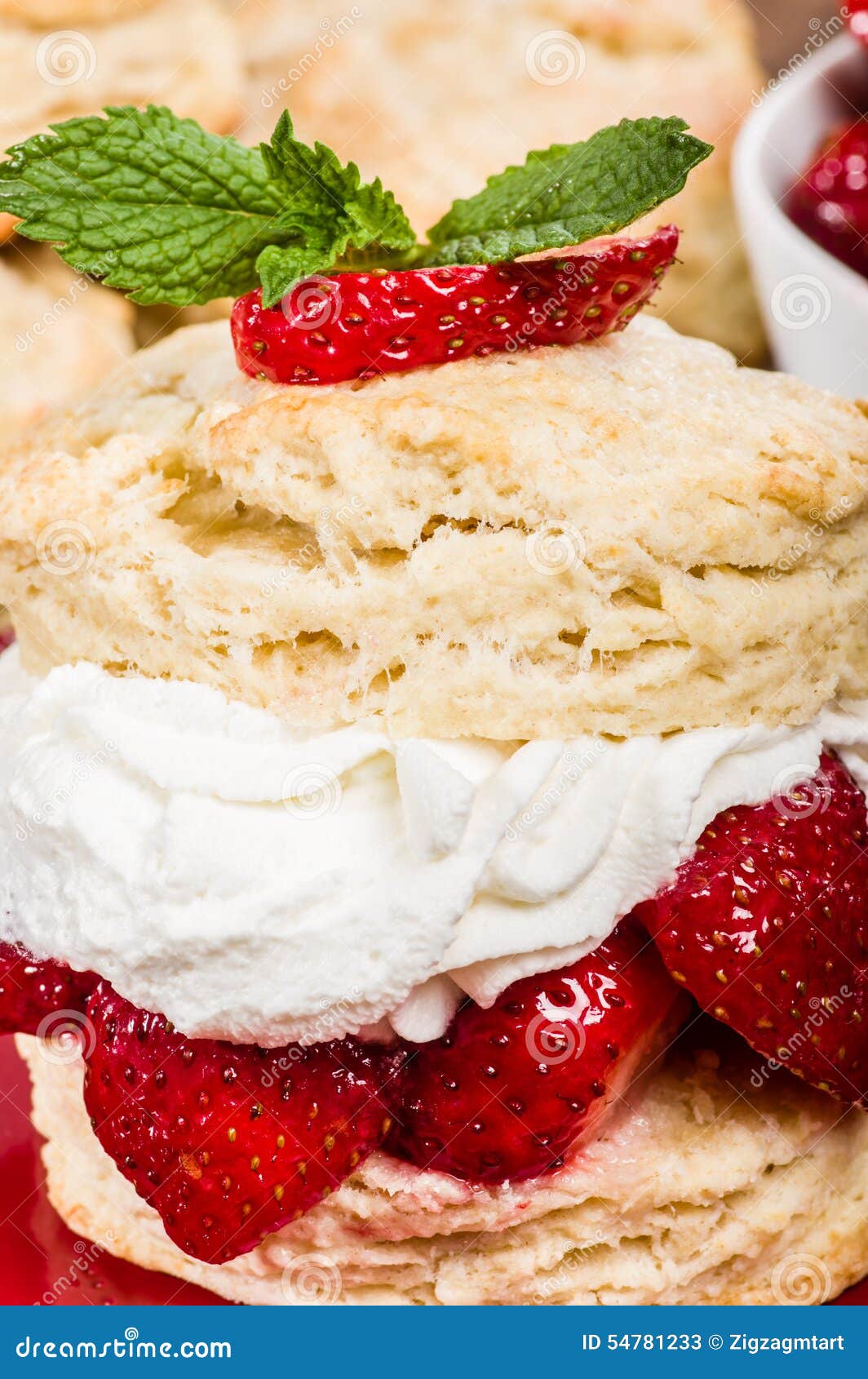 Strawberry Dessert with Whipped Cream Stock Image Image of desserts