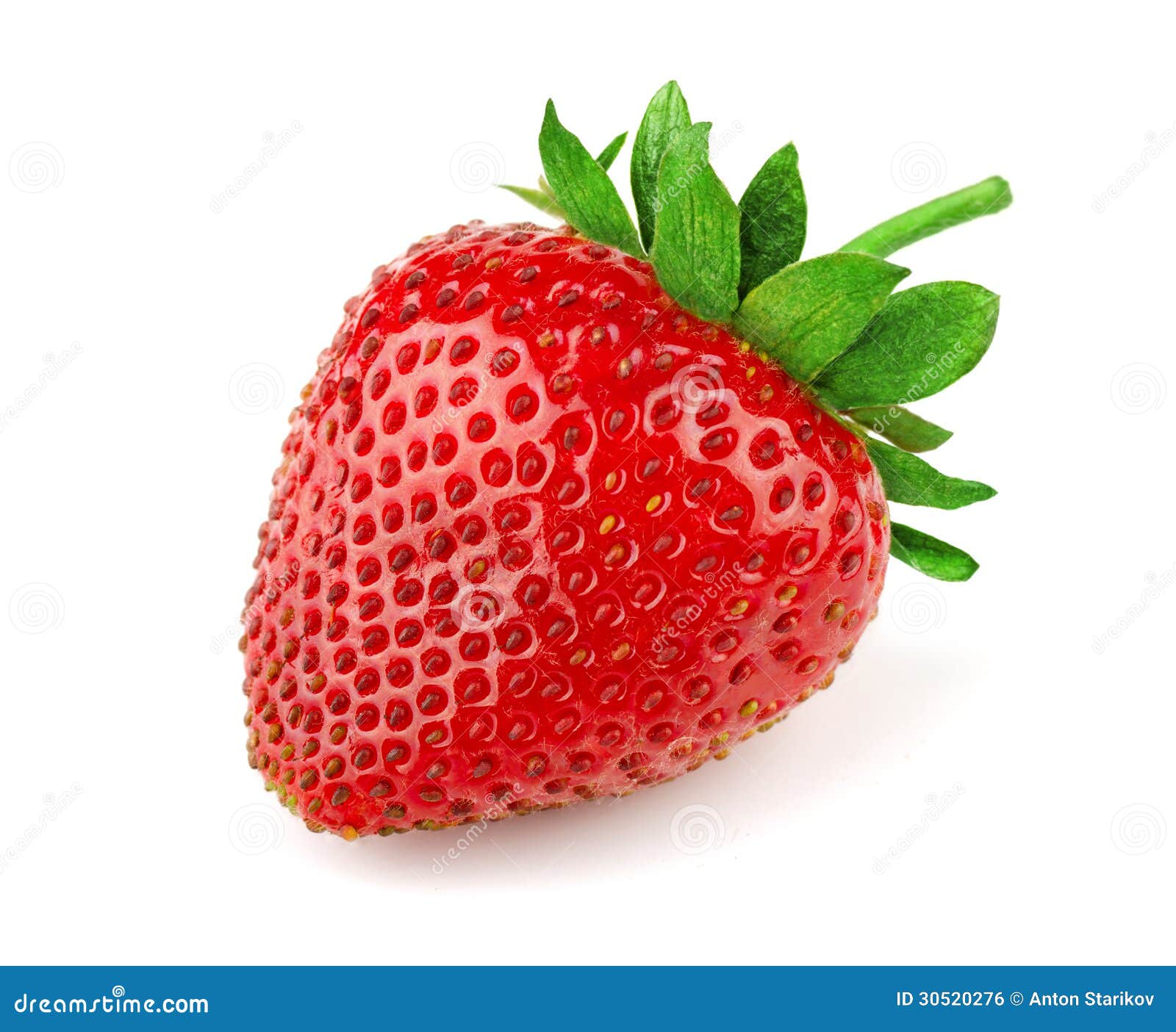 Fresh sweet strawberry on white