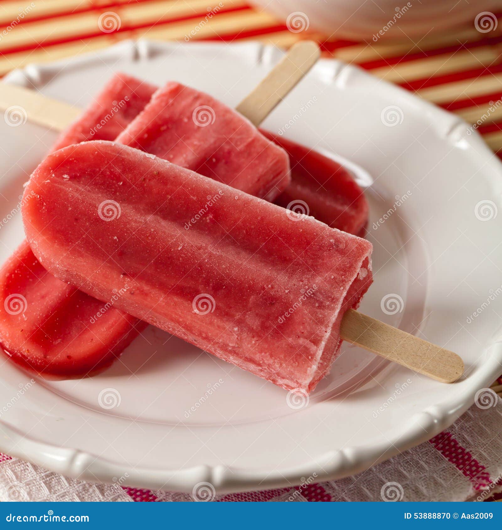 Strawberry Fruit Bars stock photo. Image of cold, selective 53888870