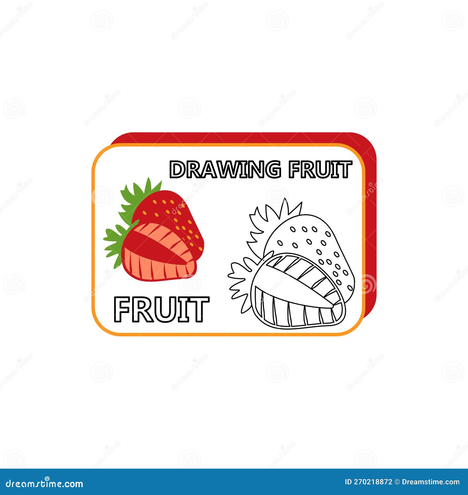 Strawberry Fruit Coloring Pictures for Kids Stock Vector - Illustration ...