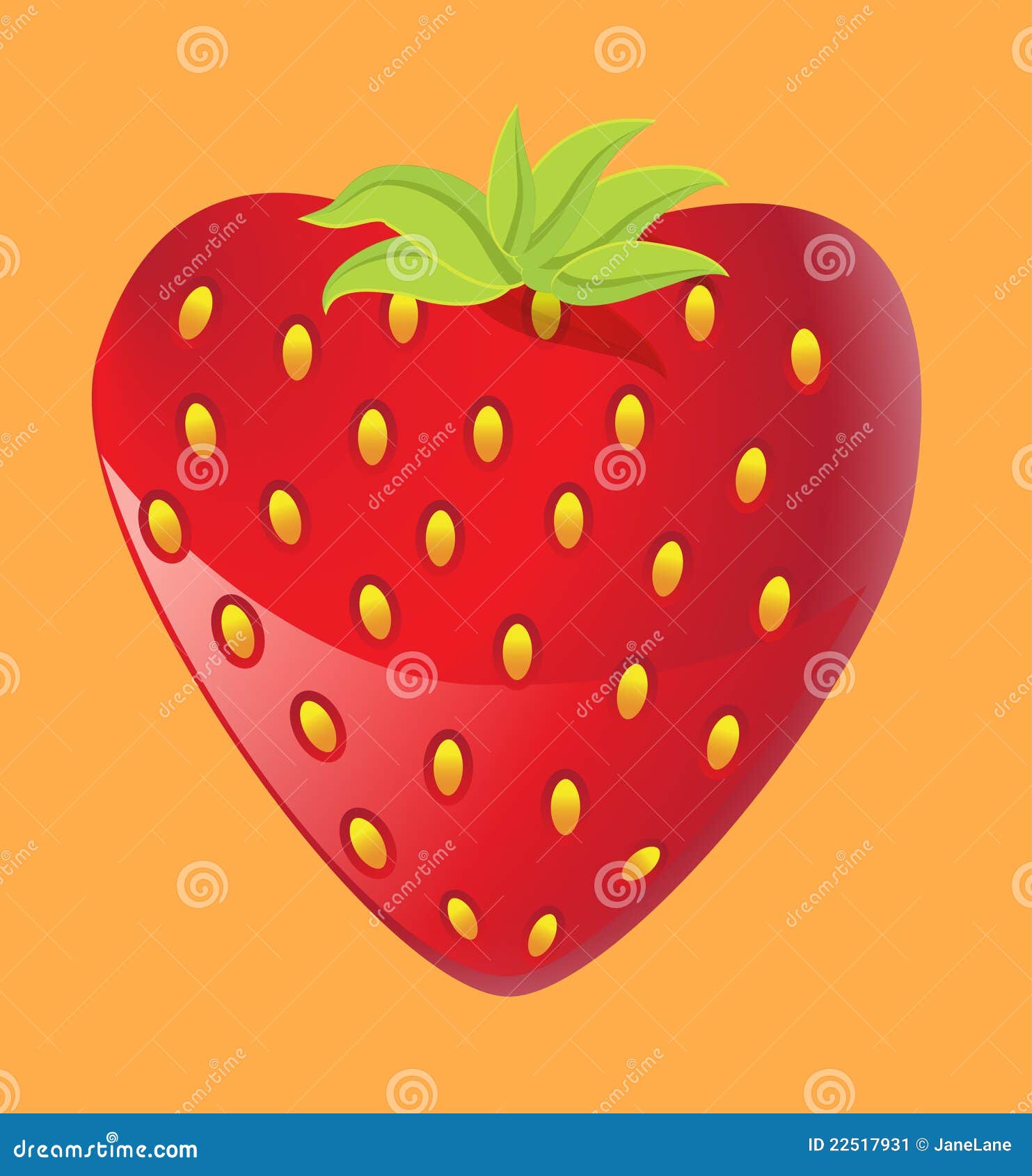 Strawberry heart stock vector. Illustration of decoration 22517931