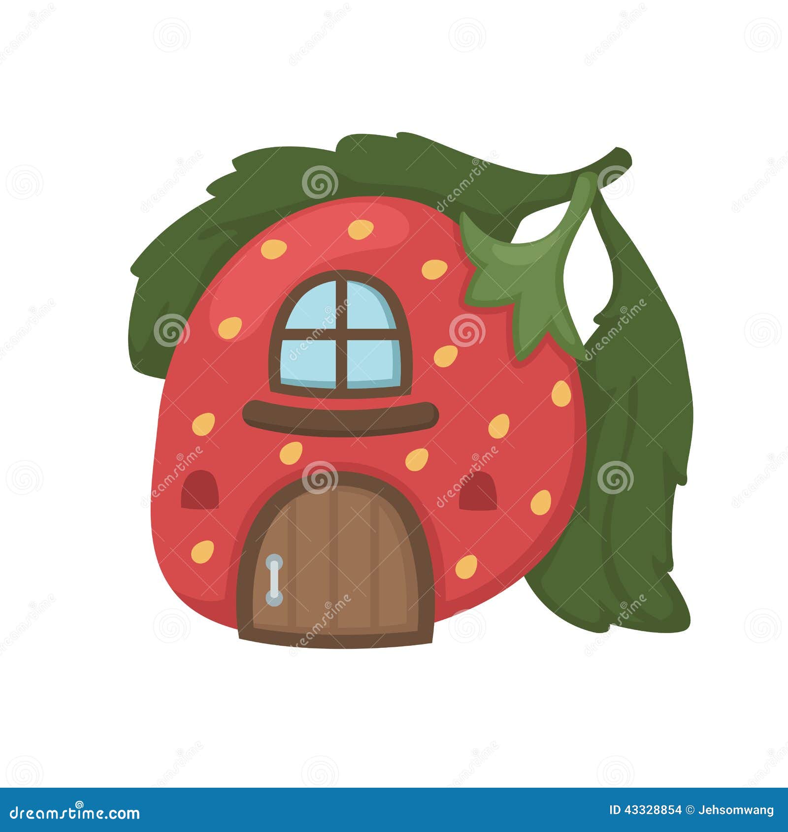 Strawberry house vector stock vector. Illustration of fruit 43328854