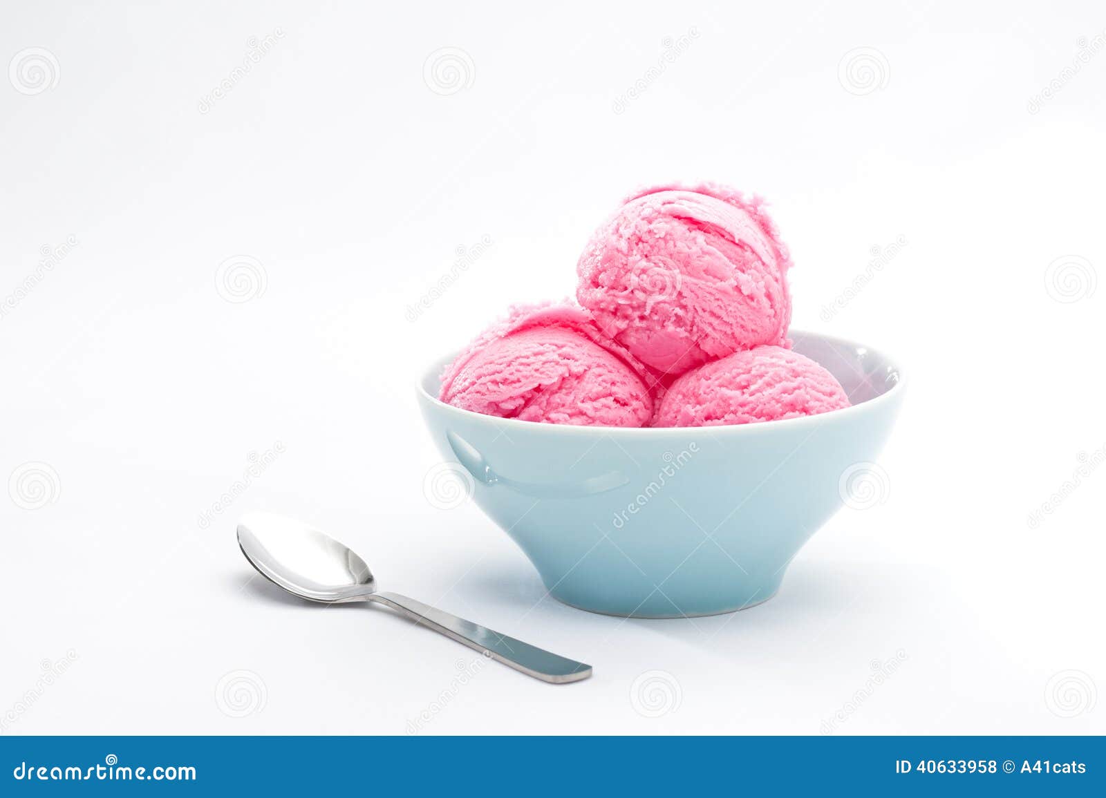 Strawberry ice cream cup stock photo. Image of blue, gourmet 40633958