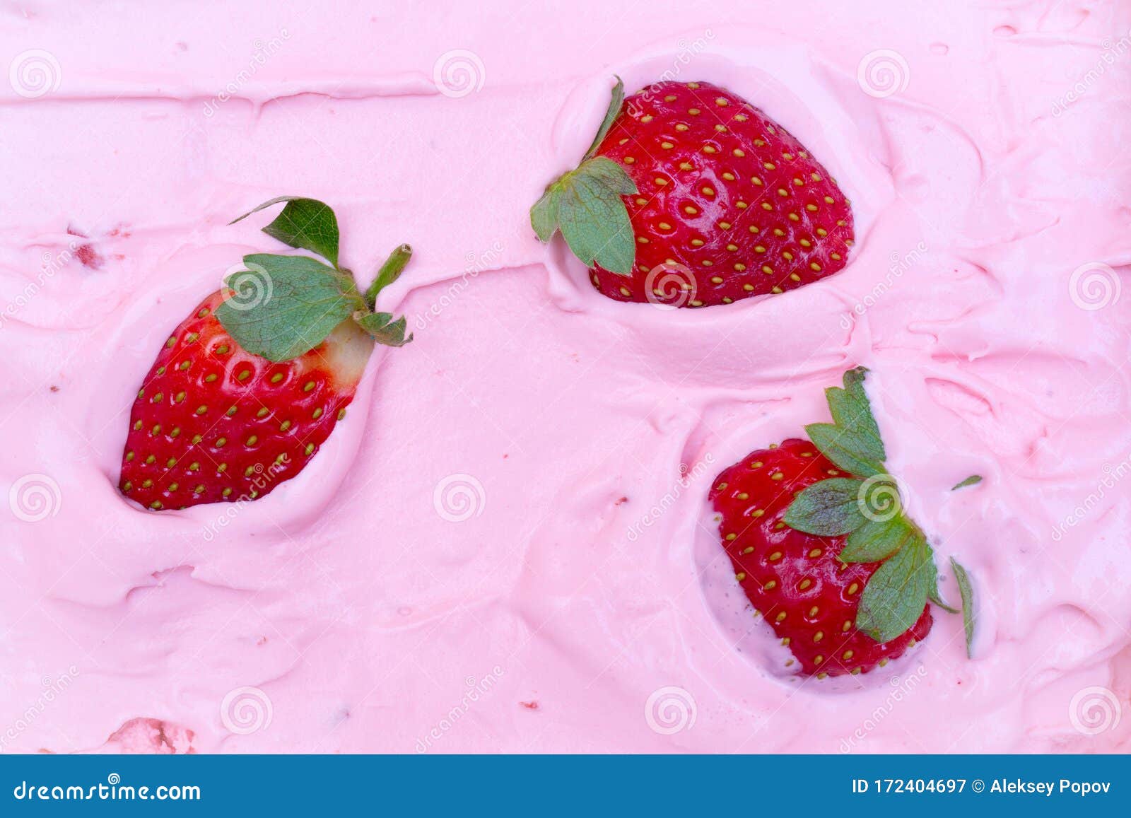 Strawberry Ice Cream Texture Stock Image Image of fruit, closeup 172404697