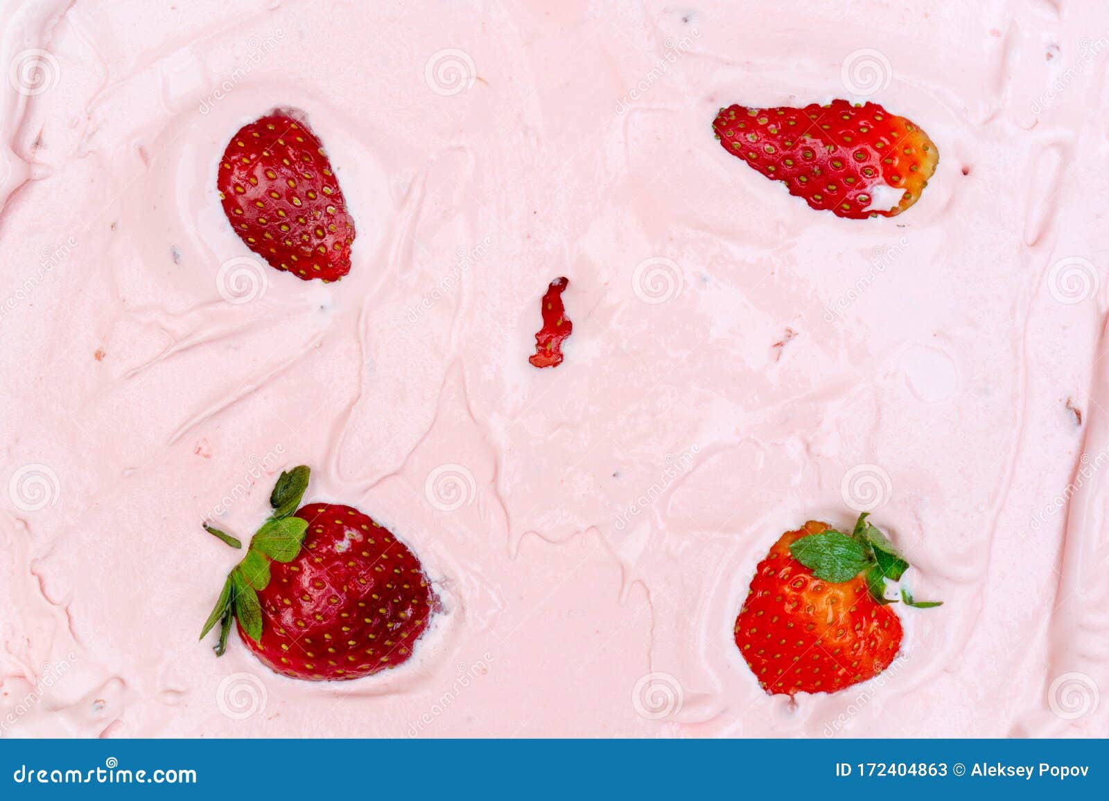 Strawberry Ice Cream Texture. Stock Image Image of food, refreshing 172404863