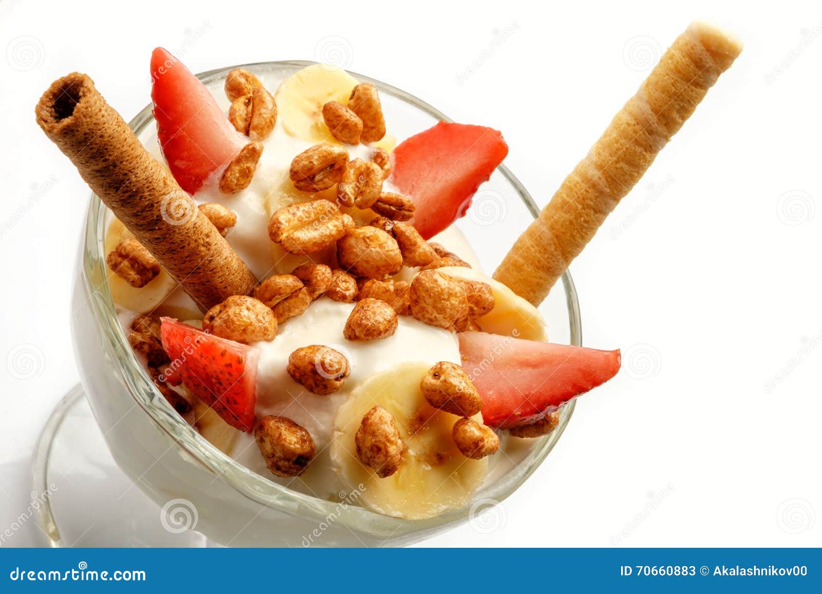 Strawberry Ice Cream White Background Stock Image - Image of isolated