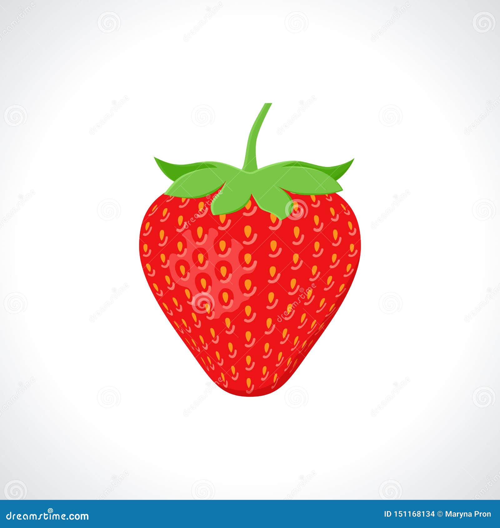 Strawberry Icon. Vector Illustration In Flat Design Stock Vector