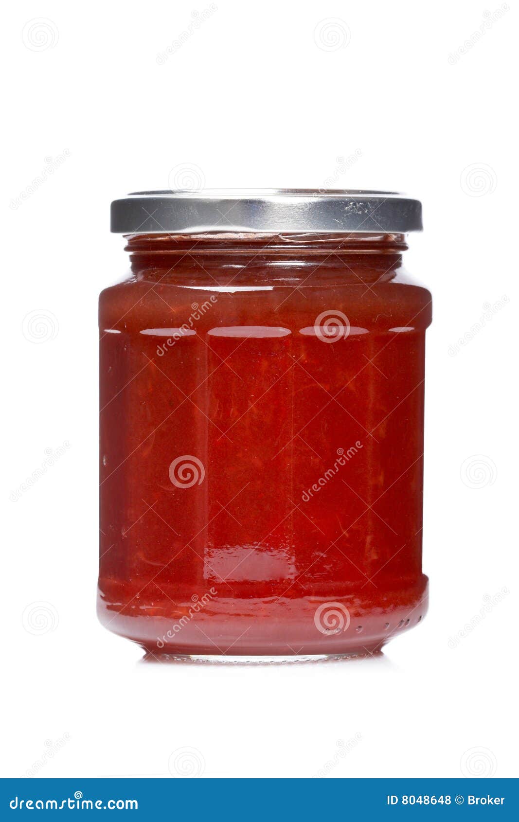 strawberry jam glass jar