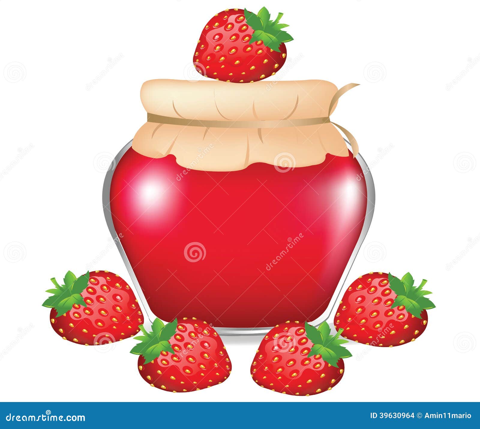 Strawberry jam stock illustration. Illustration of color 39630964