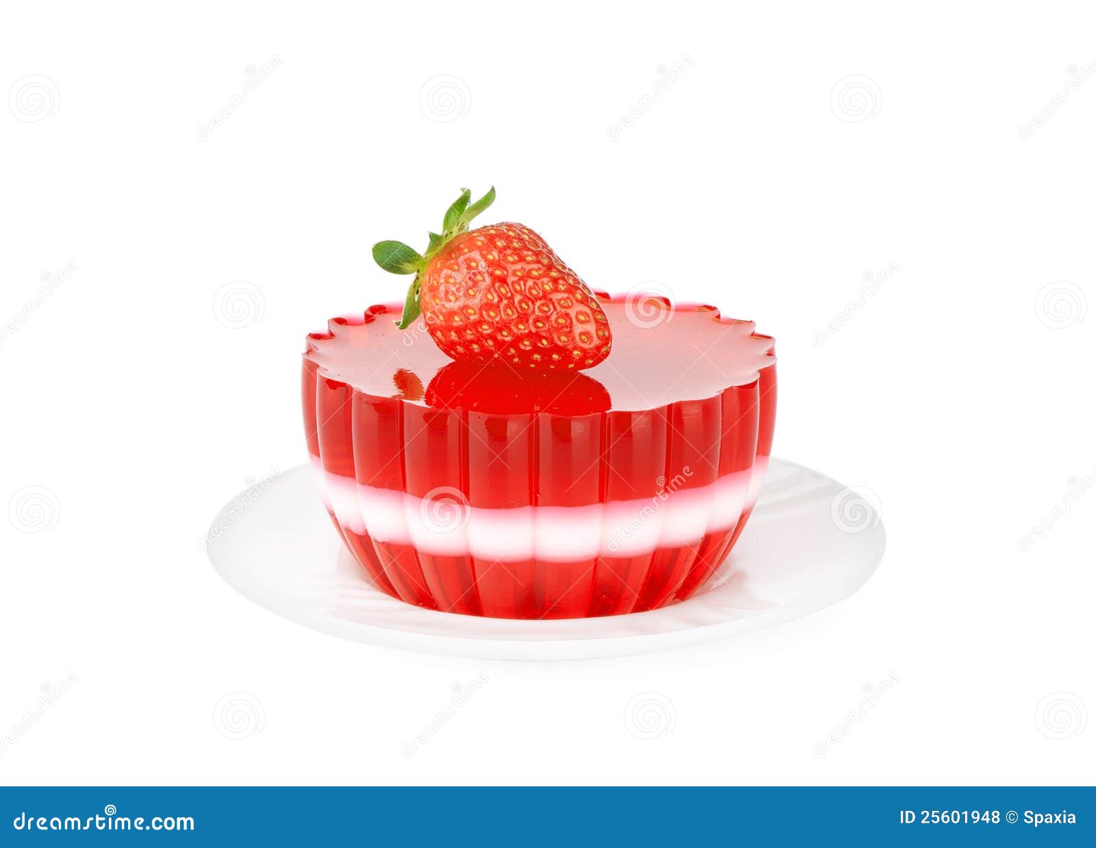 Strawberry Jelly And White Mousse Cake RoyaltyFree Stock Image