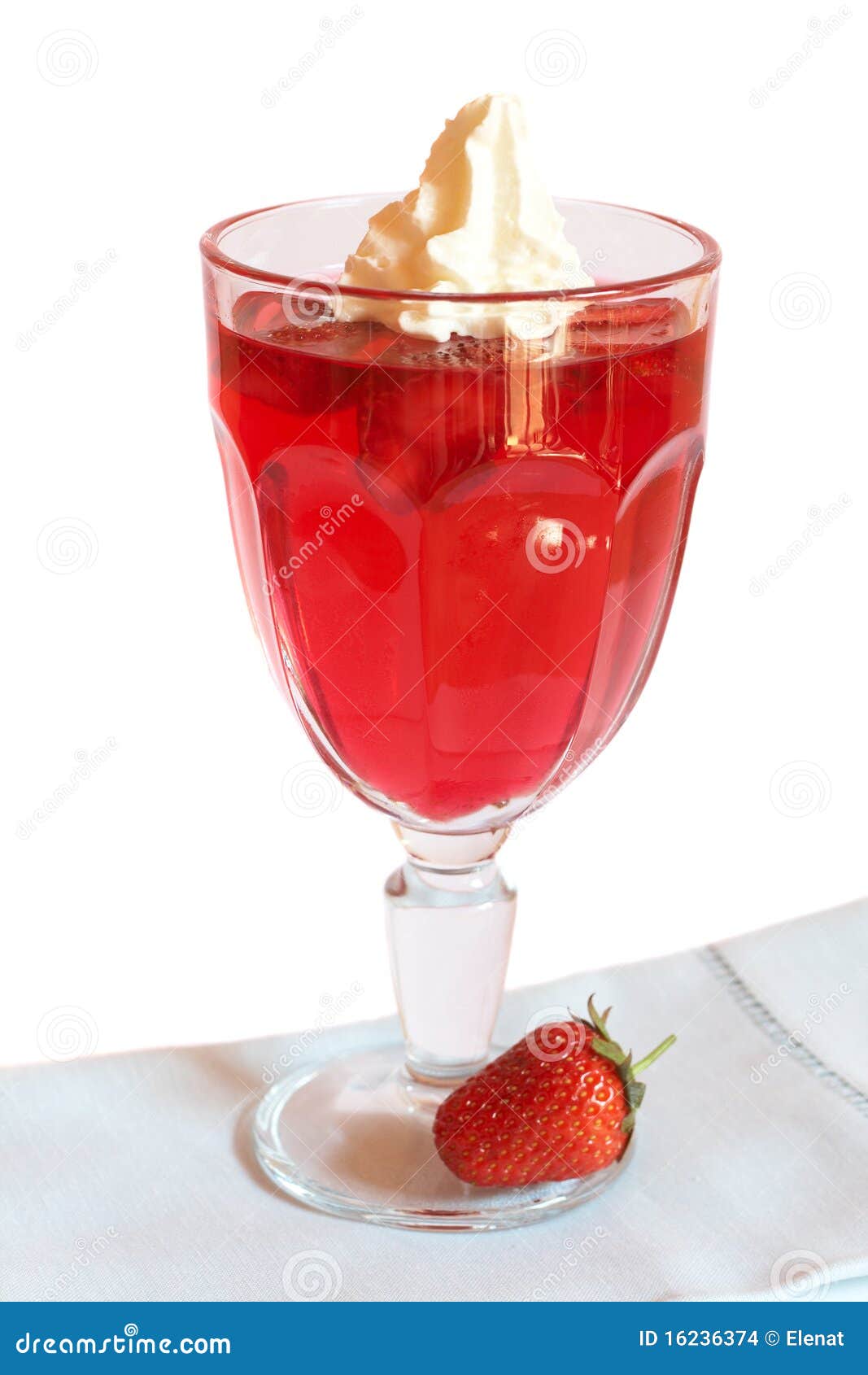 Strawberry Jelly with Cream Stock Photo Image of ripe, glass 16236374