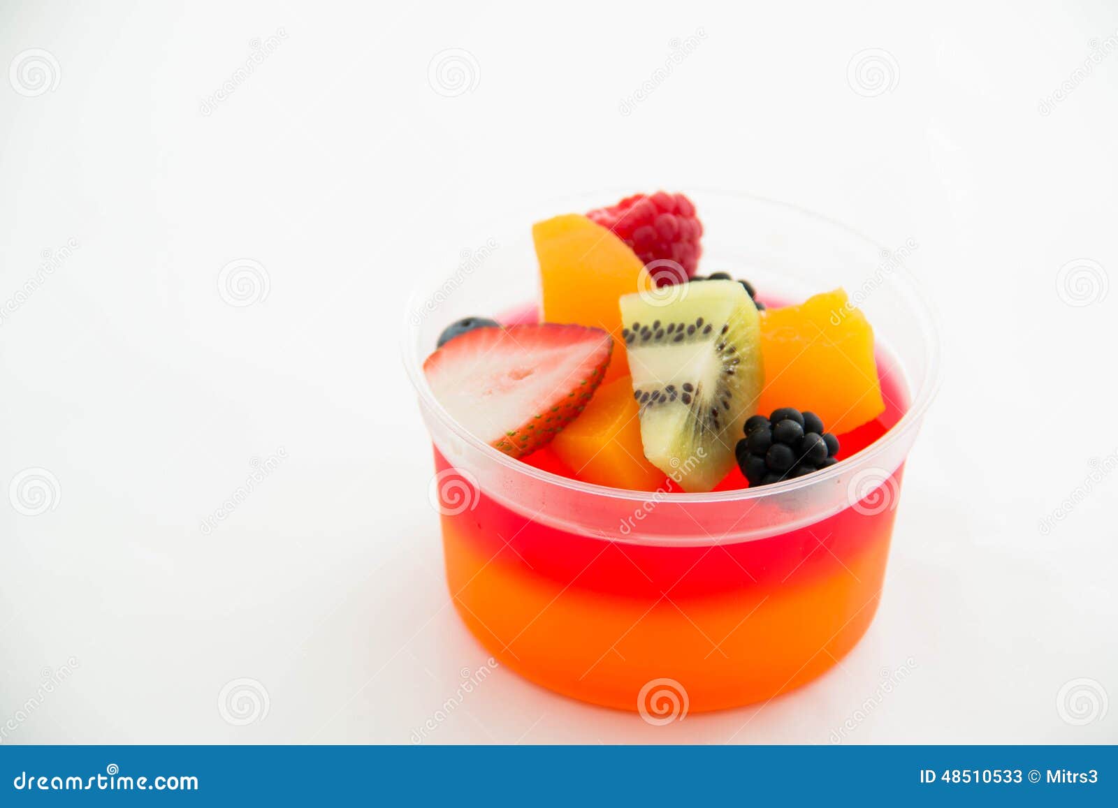Strawberry Jelly with Fresh Fruit Stock Image Image of nectarine