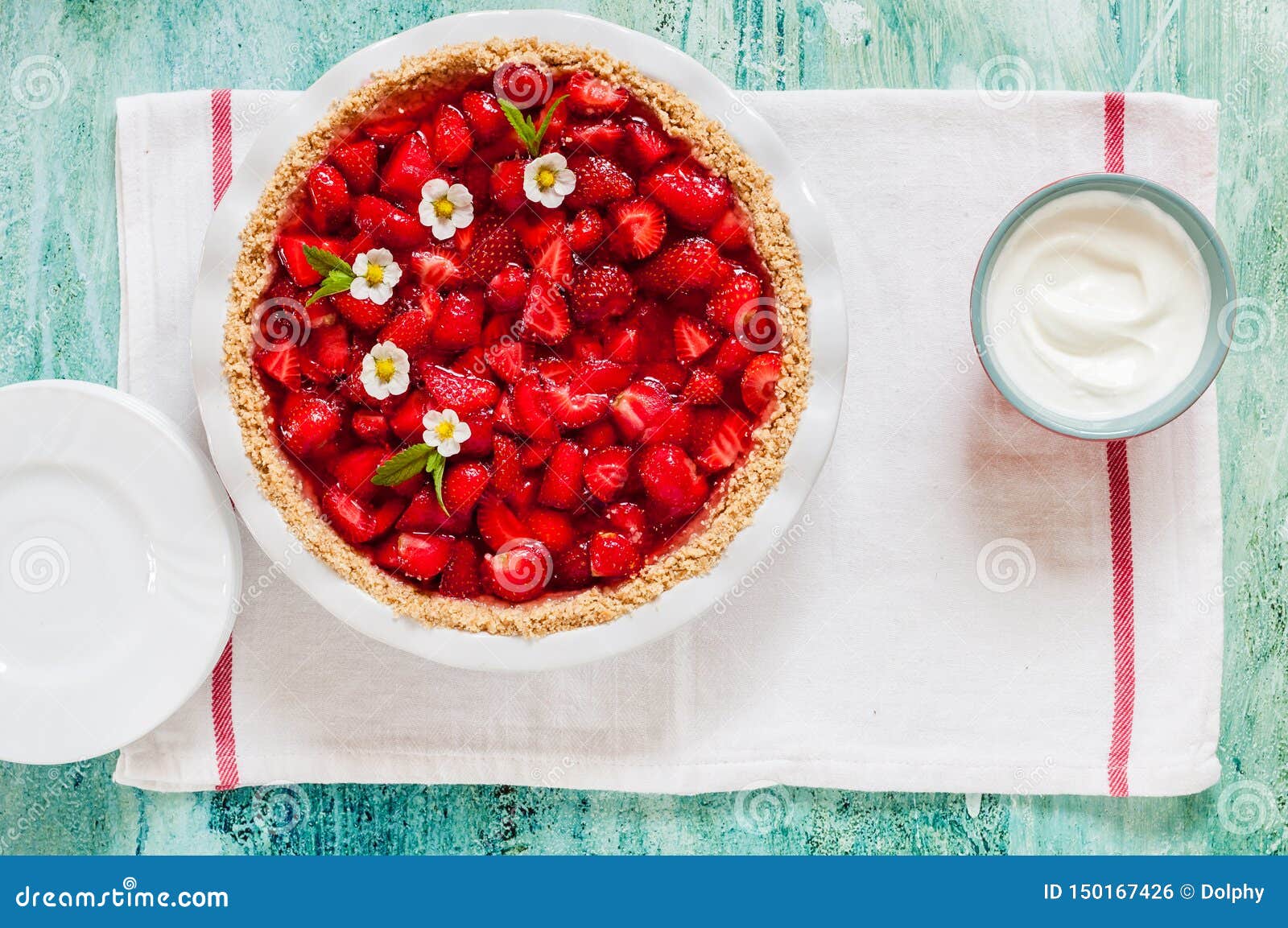 Strawberry Jelly Pie stock photo. Image of graham, organic 150167426