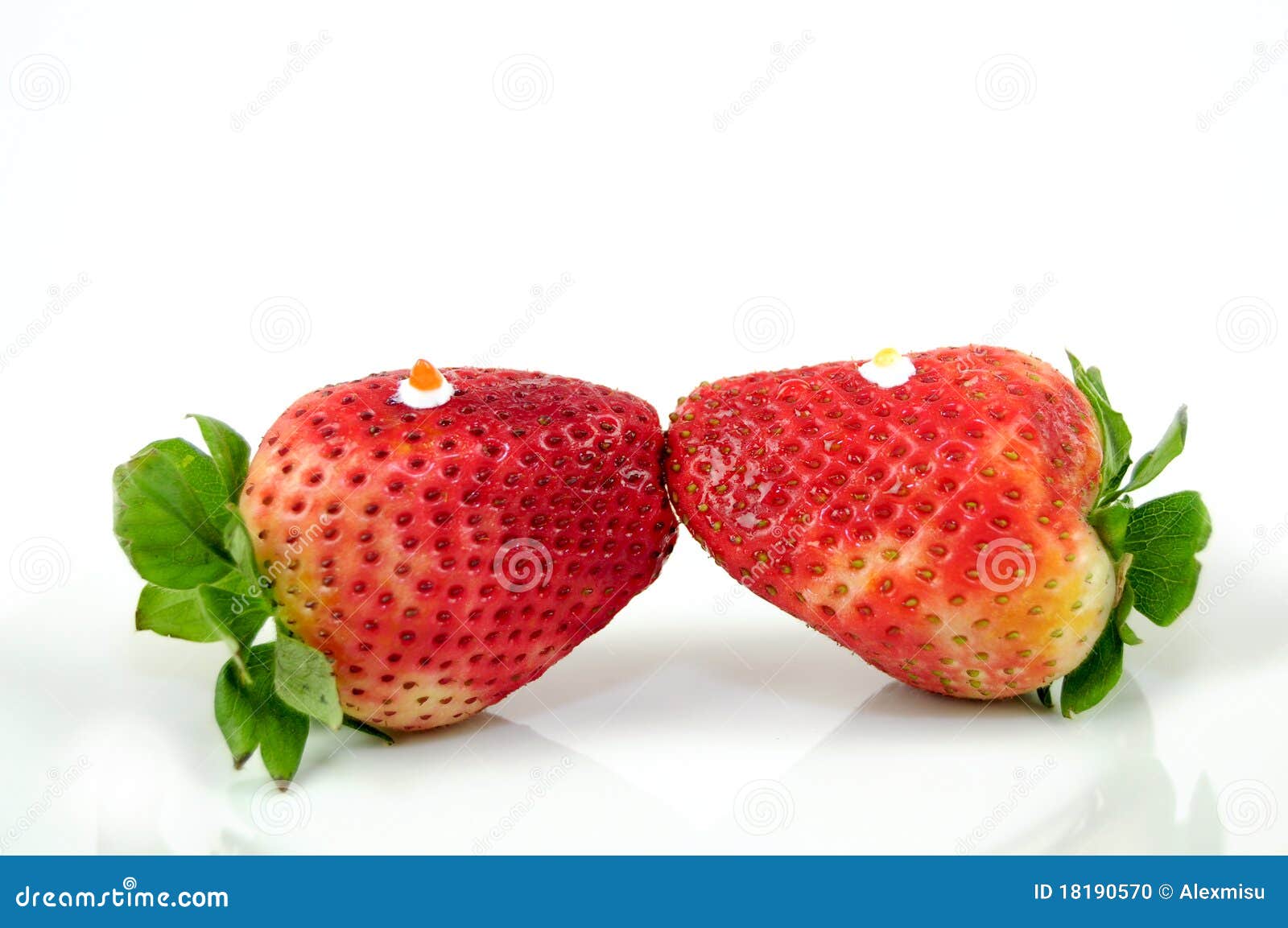 Strawberry kiss stock photo. Image of love, healthy, fruit 18190570