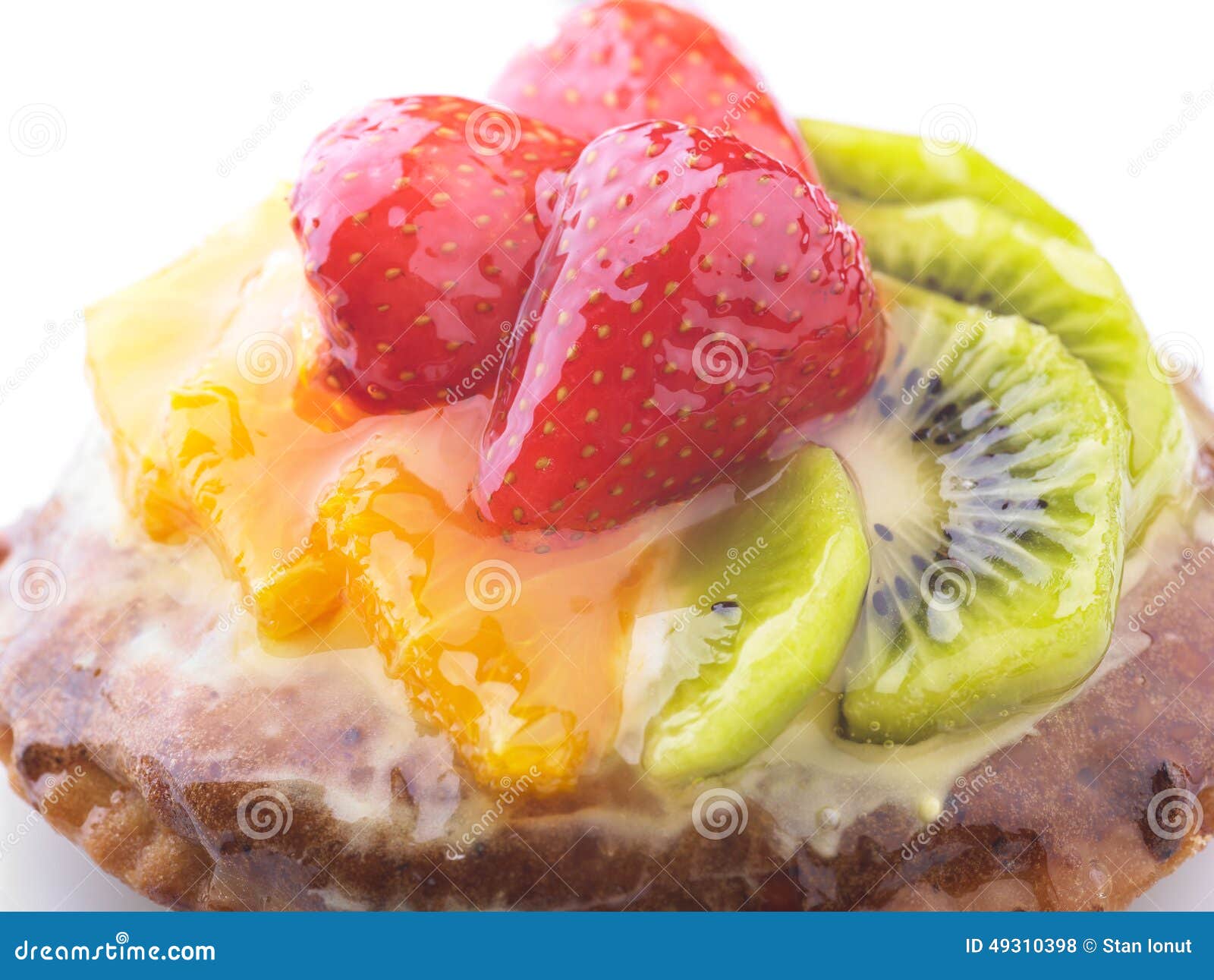 Strawberry Kiwi and Orange in Jelly Cake Stock Photo Image of tasty