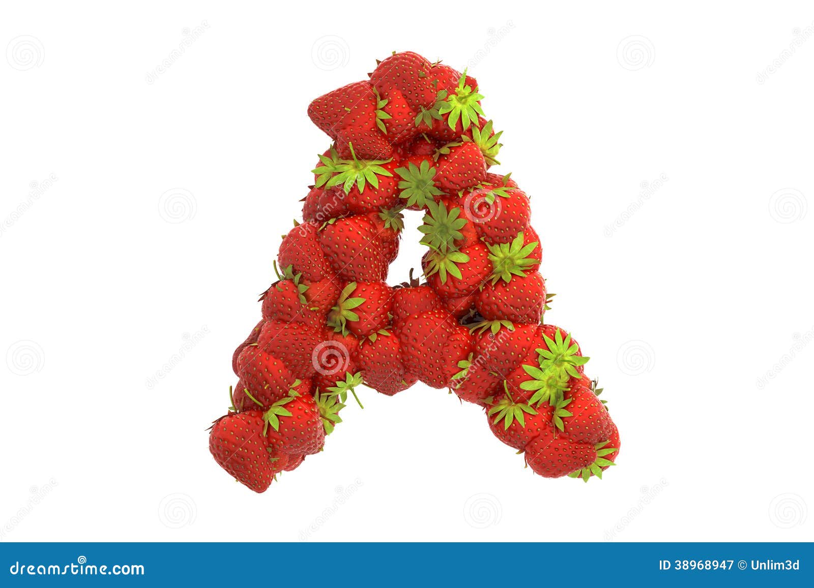 Strawberry letter a stock illustration. Illustration of recipe 38968947