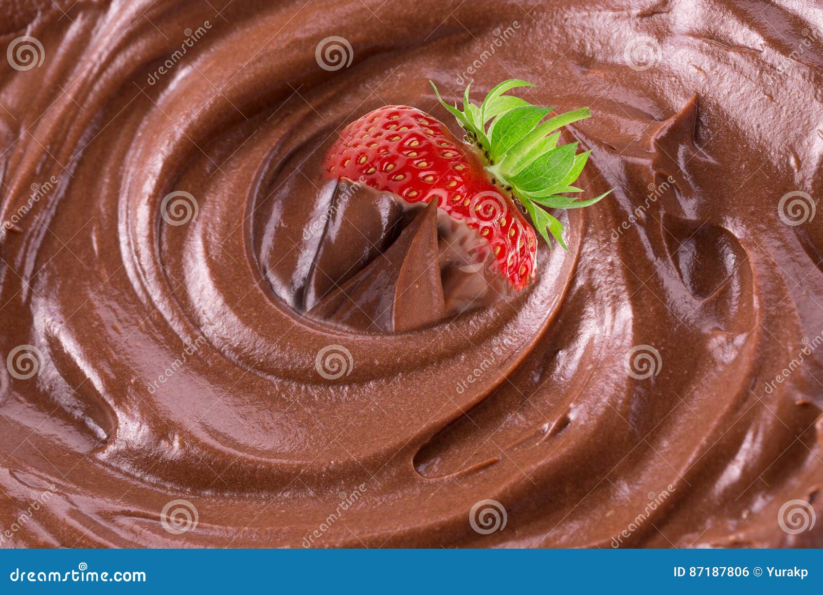 Strawberry in Melted Chocolate Stock Photo Image of beautiful, brown