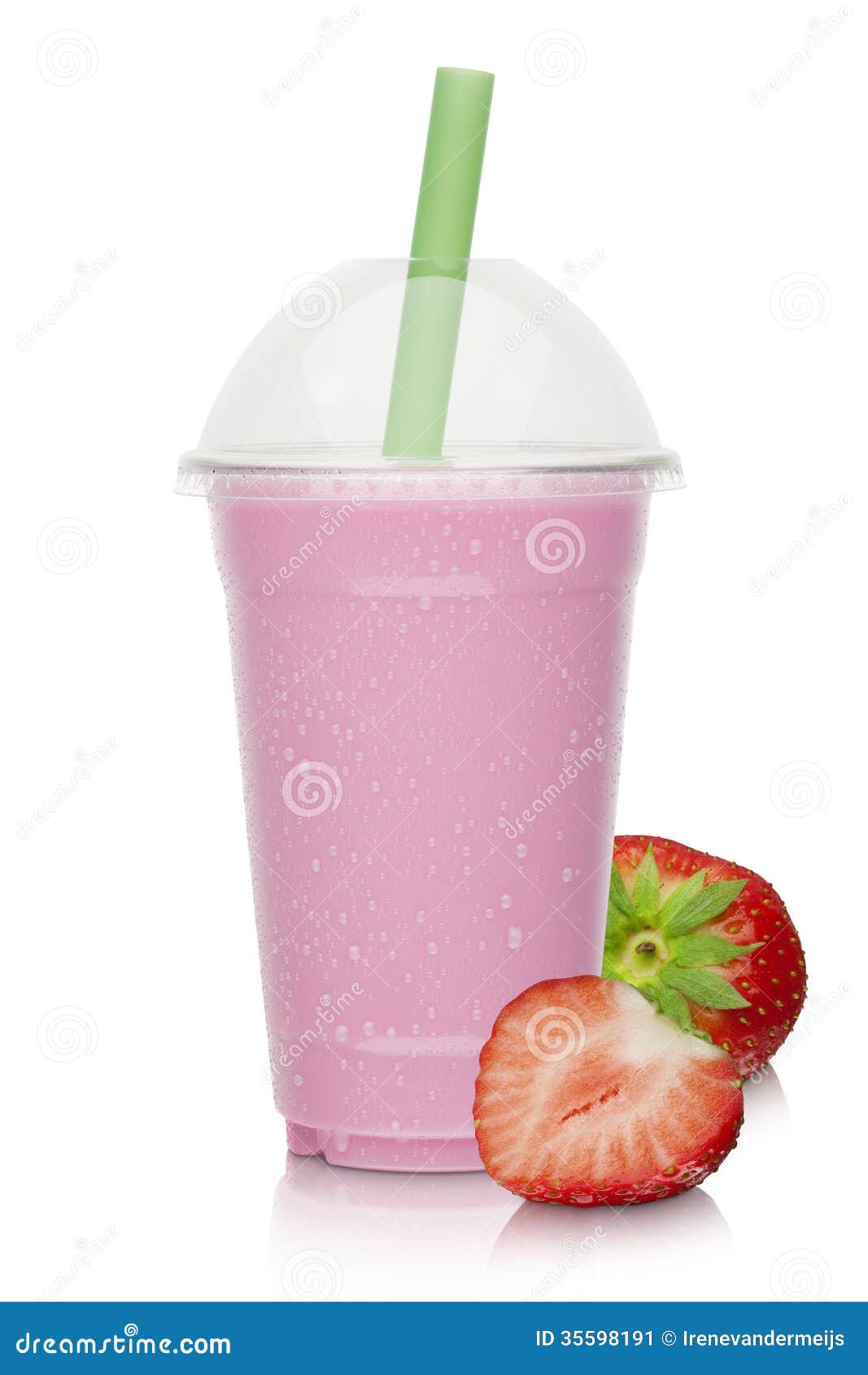 Strawberry Milkshake with Fresh Strawberries Stock Image Image of milkshake, sweet 35598191