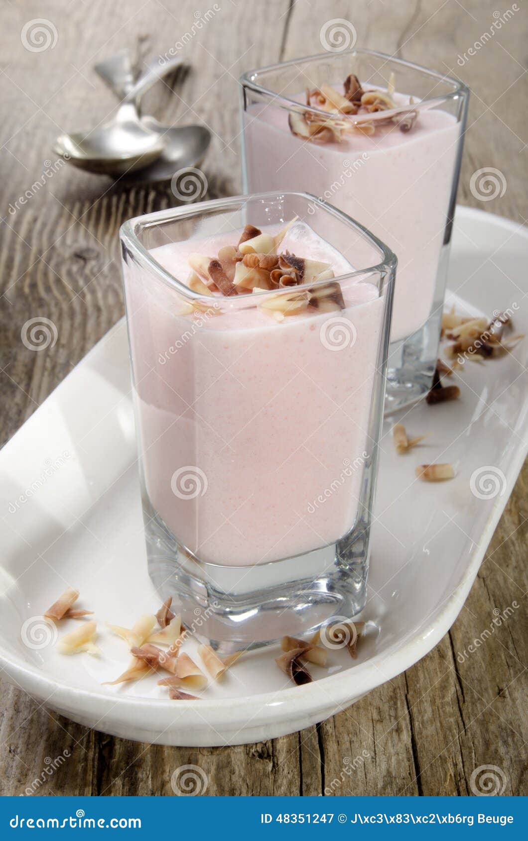 Strawberry Mousse in a Shot Glass Stock Image Image of closeup, rustic 48351247