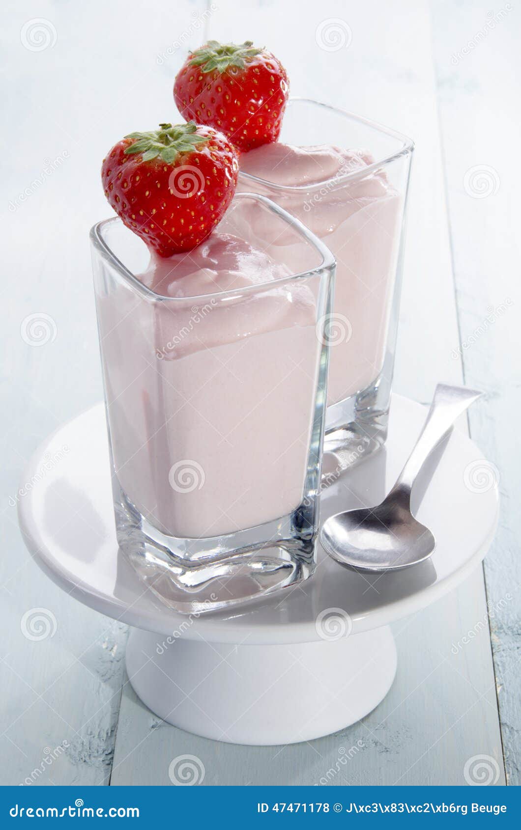 Strawberry Mousse in a Shot Glass Stock Photo Image of strawberry, served 47471178