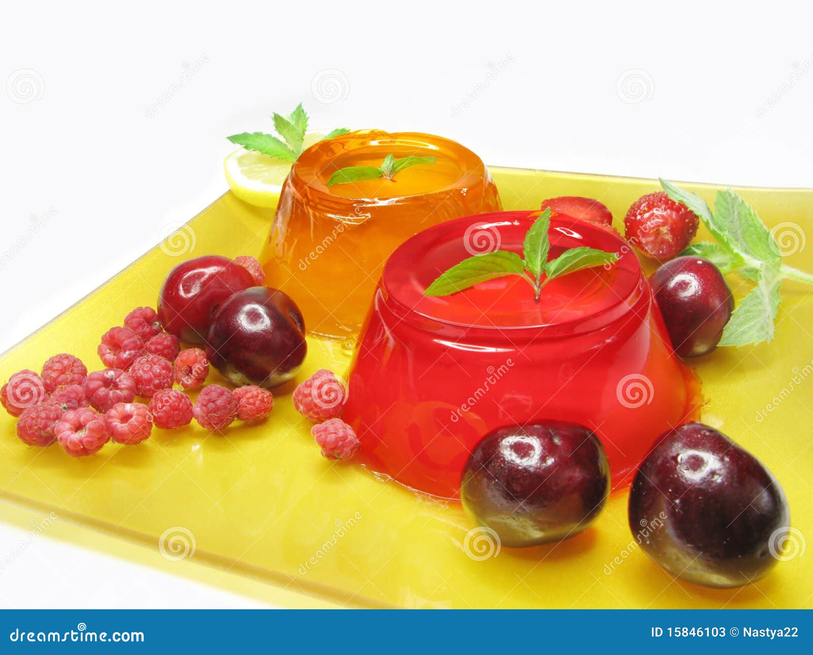 Strawberry and Orange Jelly Dessert Stock Image Image of healthy