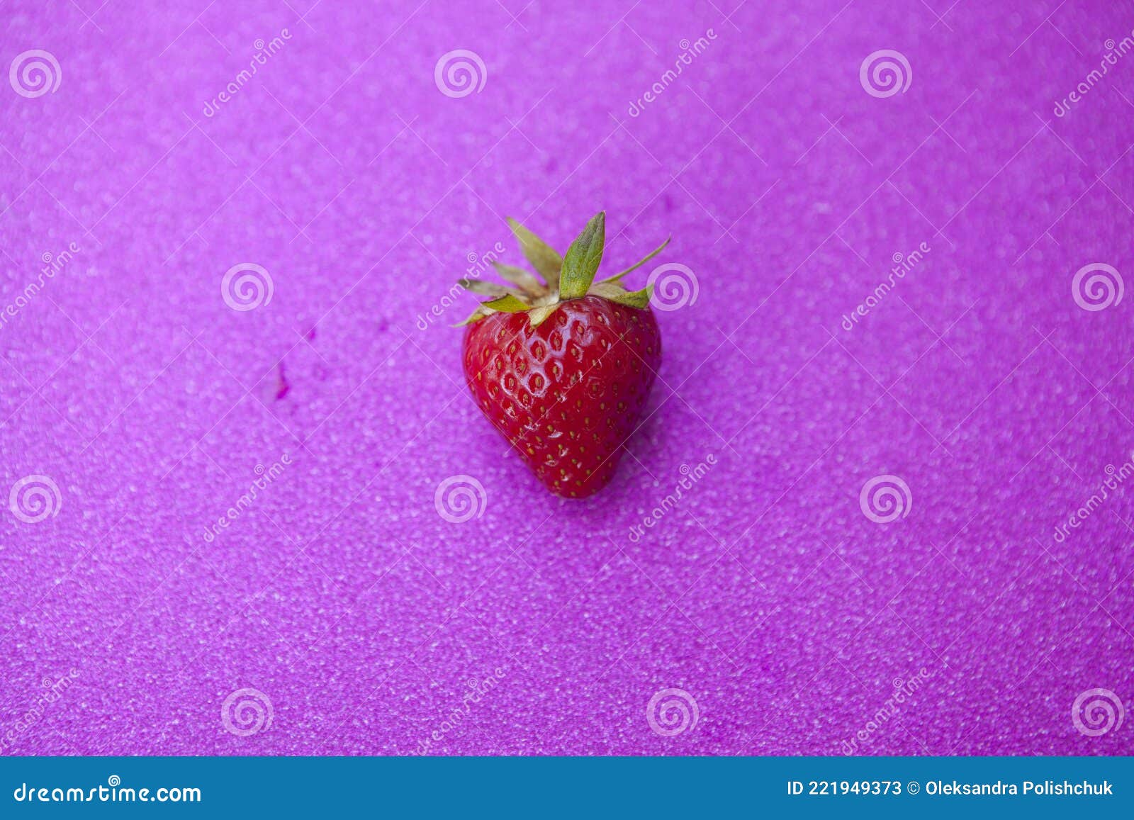 Strawberry on Pink Glitter Background Stock Image Image of sweet