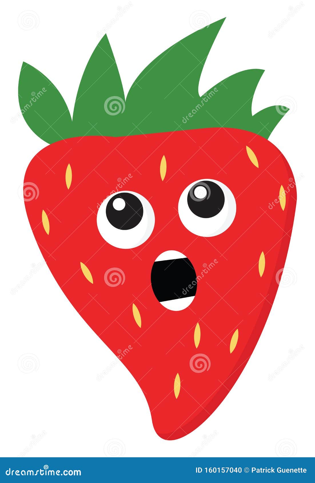 Strawberry In Mouth Vector Illustration 95803312