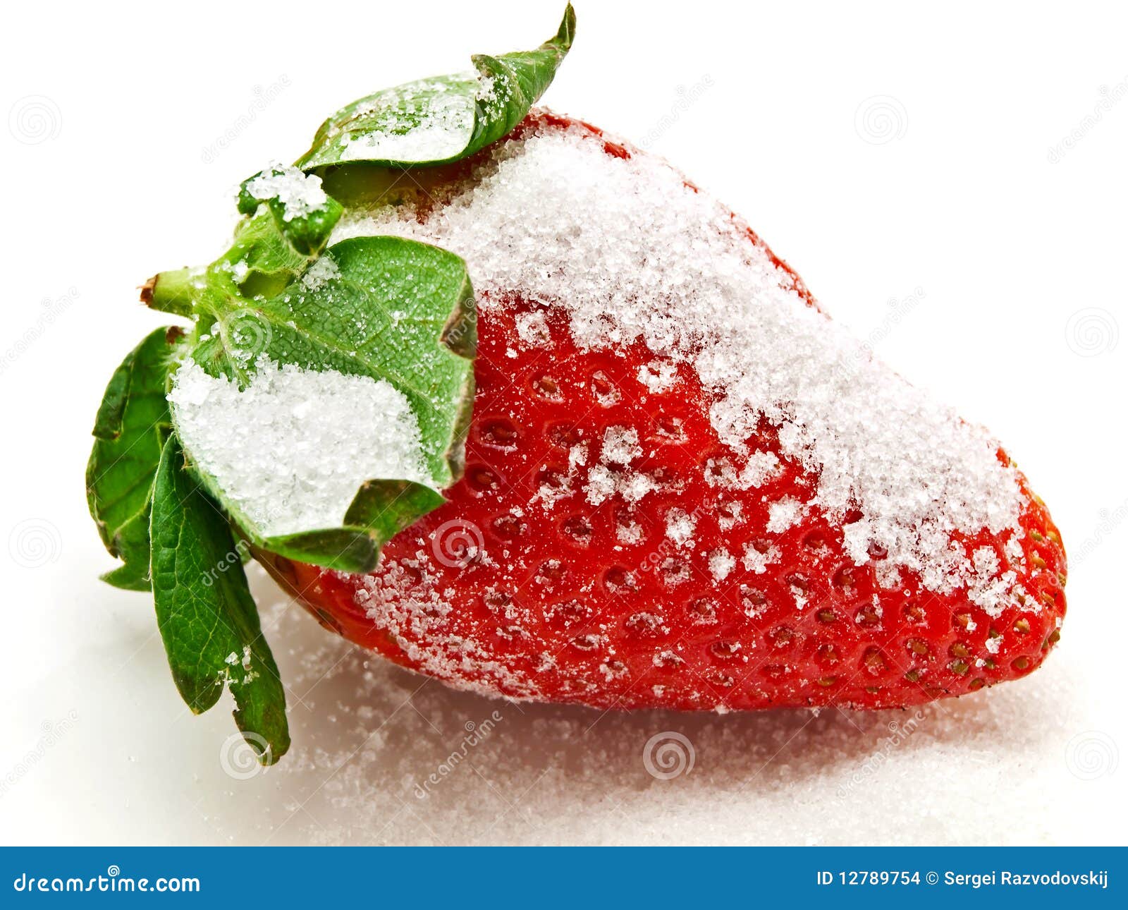 Strawberry in sugar stock photo. Image of beautiful, delicious 12789754
