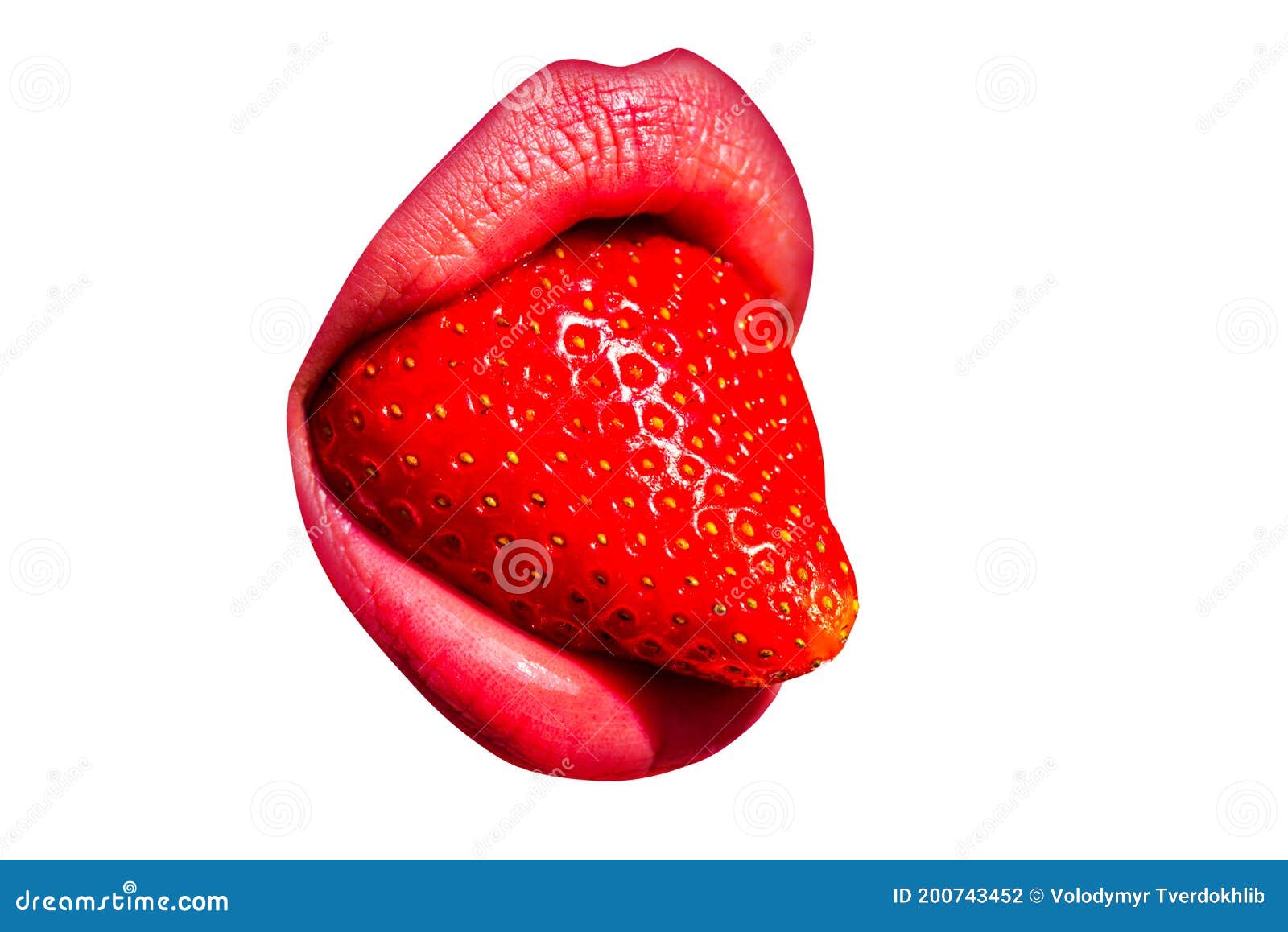 204 Suck Strawberry Stock Photos photo