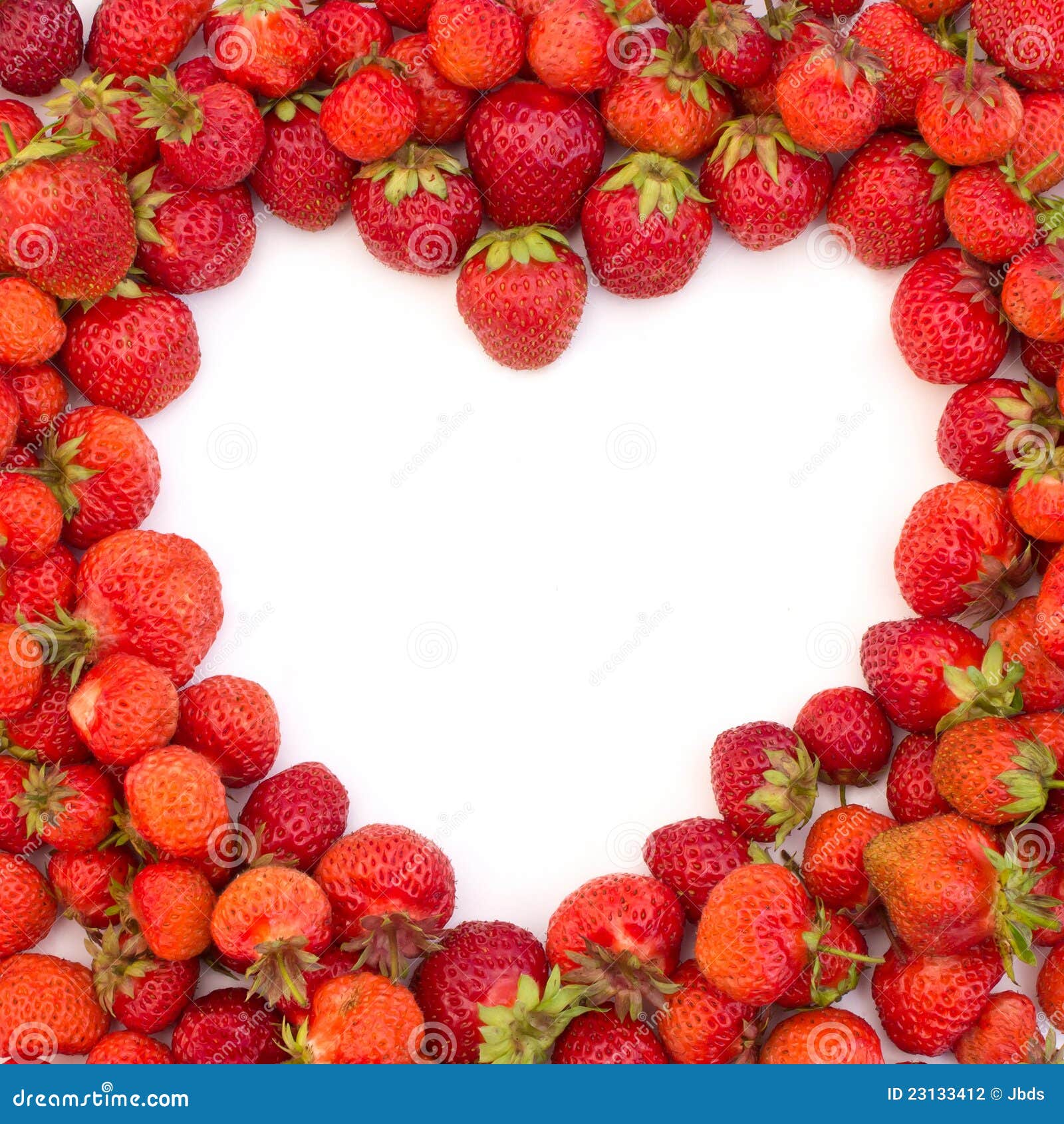 Strawberry Valentine's Heart Stock Photo Image 23133412