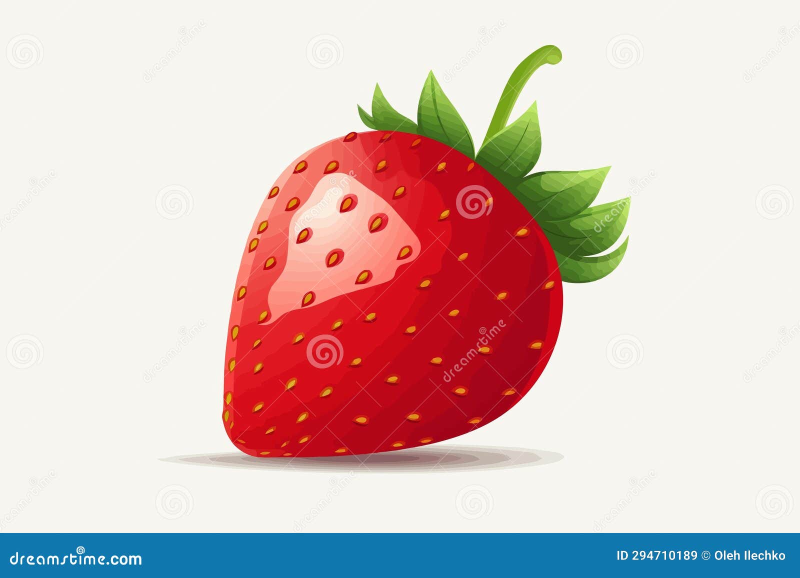 Strawberry Vector Flat Minimalistic Isolated Vector Style Illustration