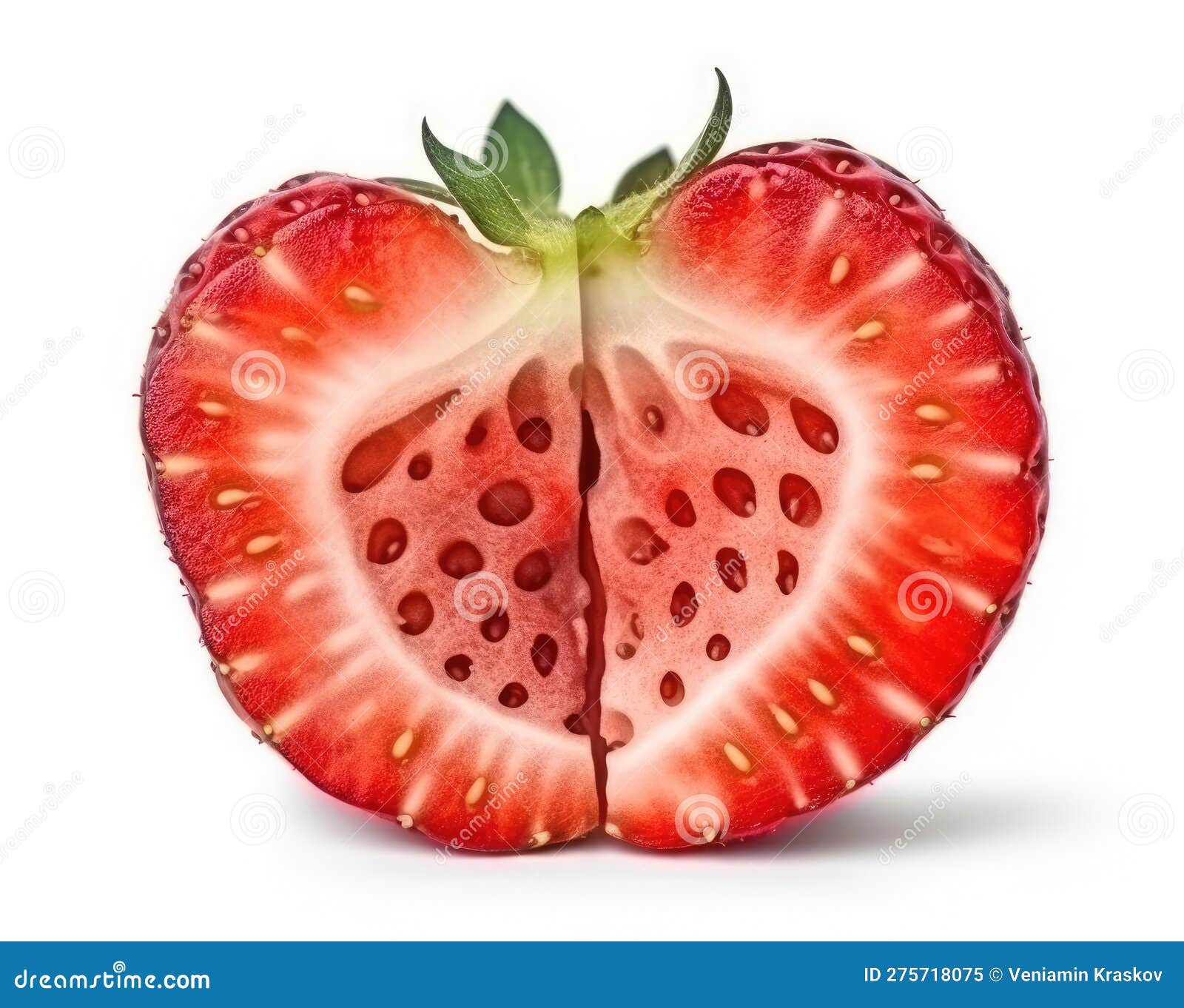 Strawberry cut in half stock illustration. Illustration of fruit