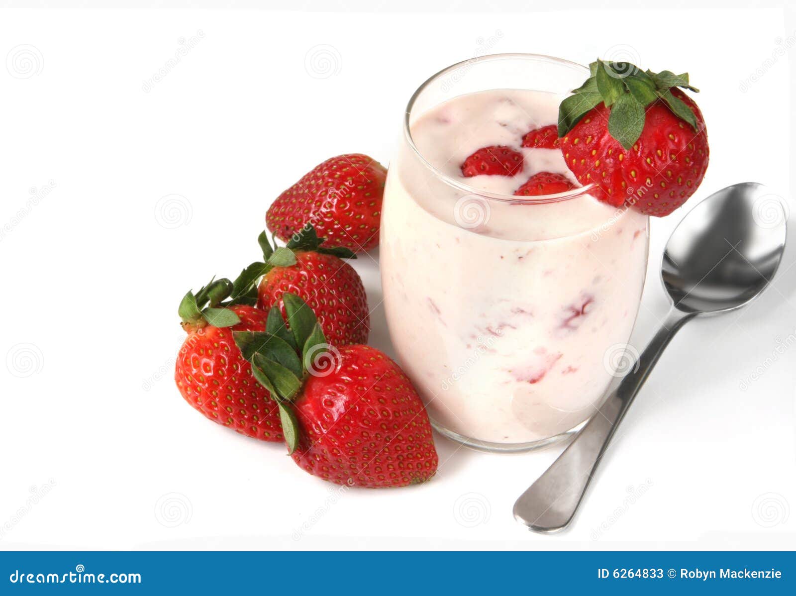 Strawberry Yoghurt stock image. Image of strawberry, eating 6264833