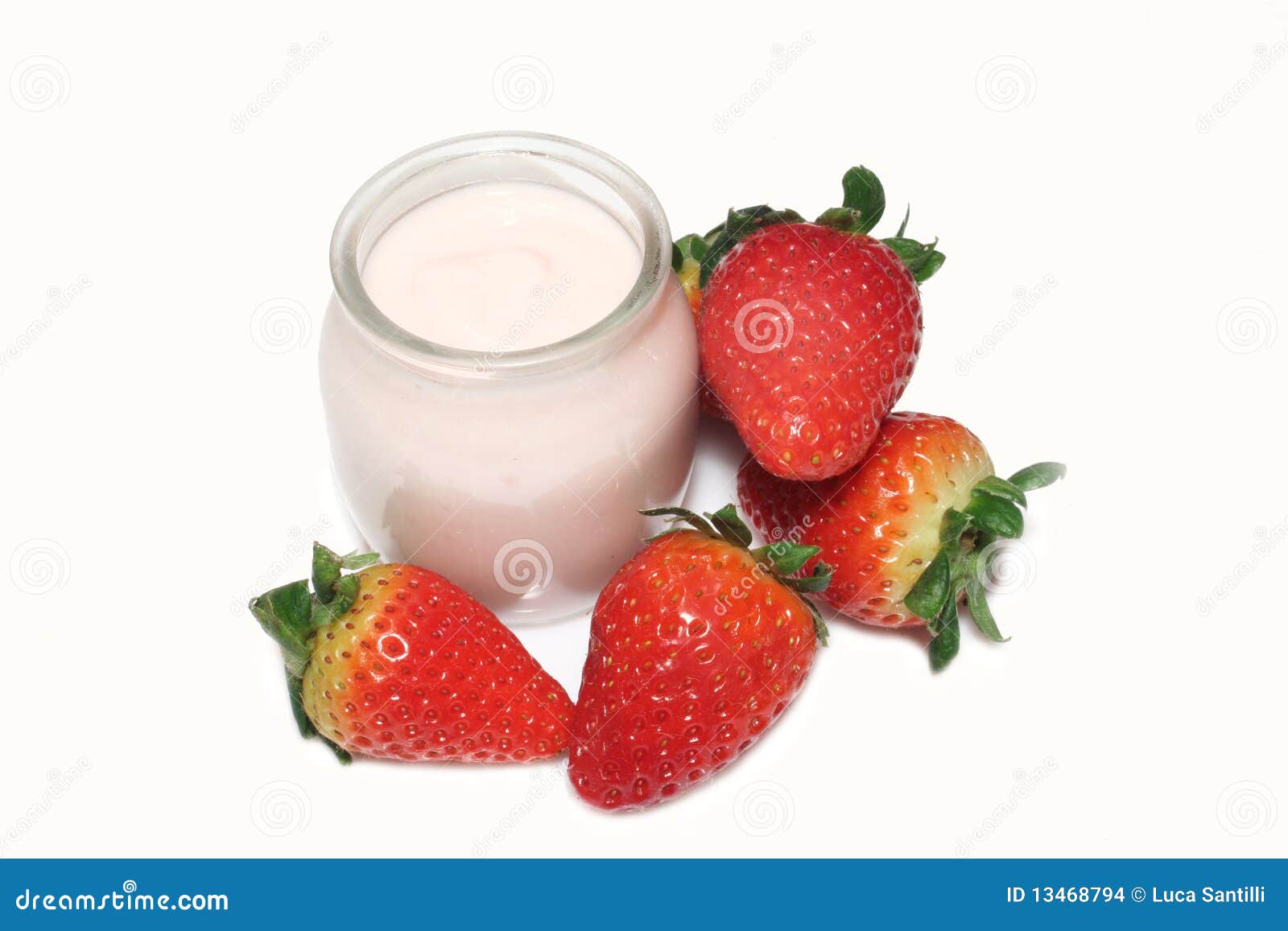 Strawberry yogurt stock photo. Image of yogurt, food 13468794