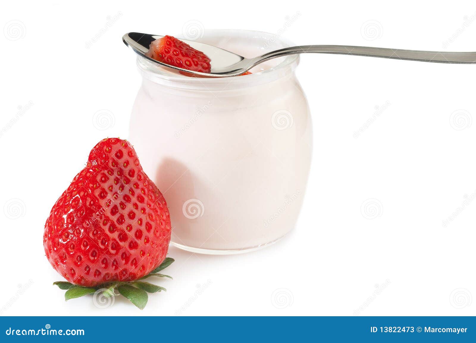 Strawberry yogurt stock image. Image of breakfast, clear 13822473