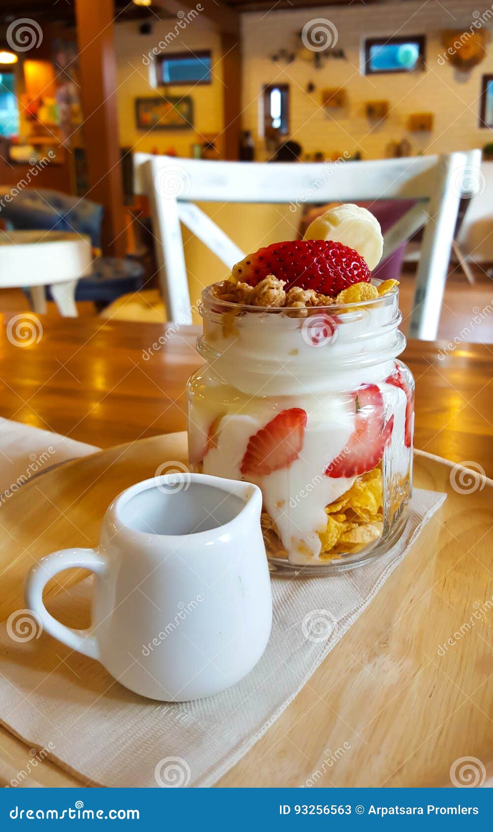 Strawberry yogurt stock image. Image of food, healthy 93256563