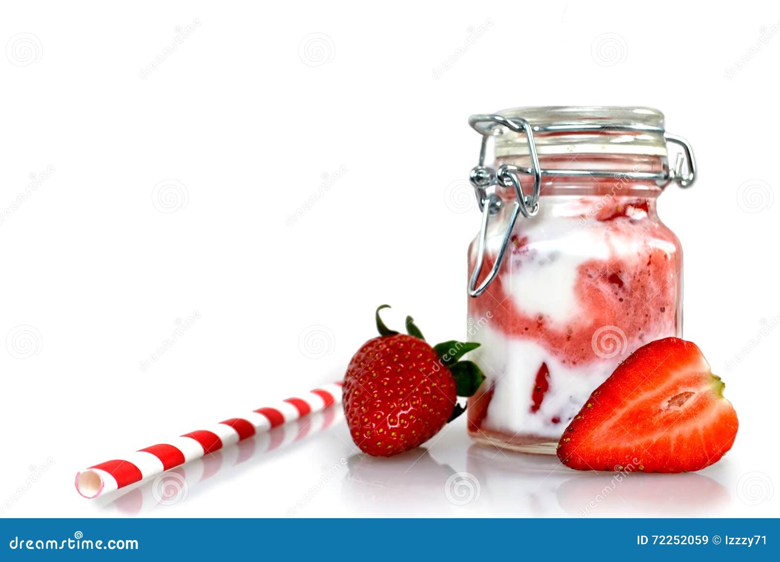 Strawberry yogurt stock image. Image of drink, dairy 72252059