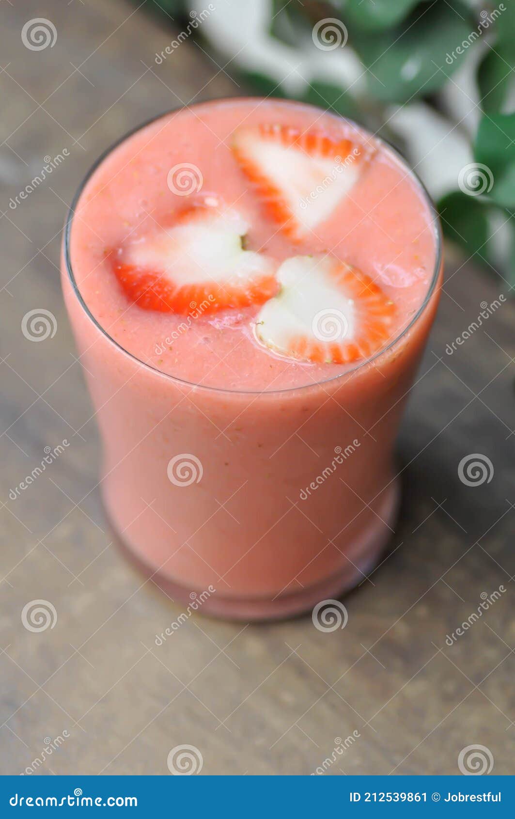 Strawberry Yogurt Smoothie with Strawberry , Strawberry Smoothie Stock