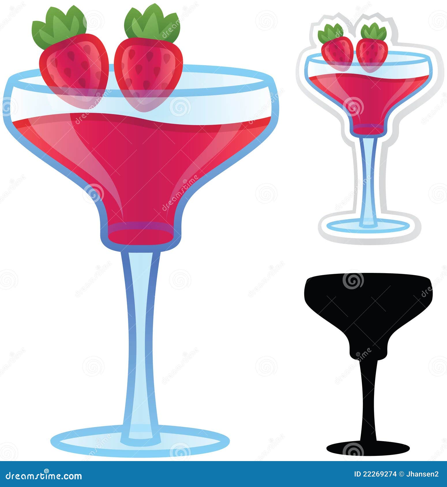Strawbery Daiquiri stock vector. Illustration of magenta 22269274
