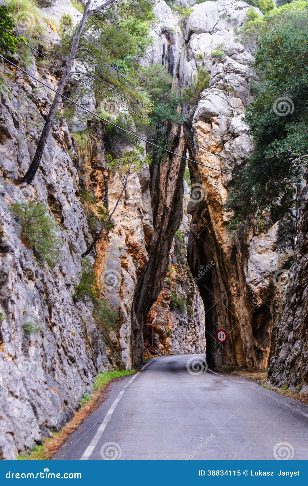 Straße Zu Sa Calobra in Mallorca. Stockbild - Bild von ferien, klippe