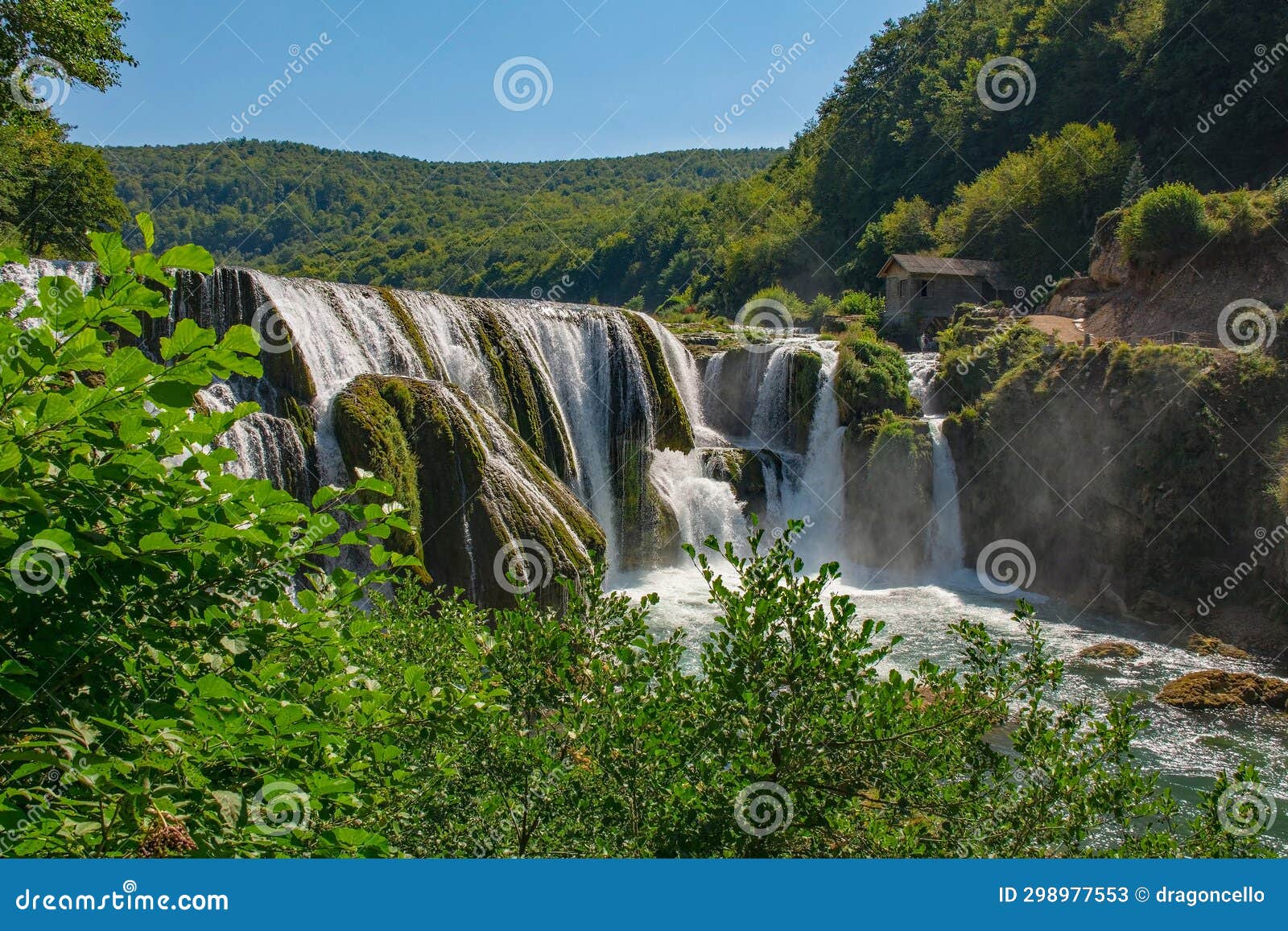 strbacki buk waterfall in bosnia