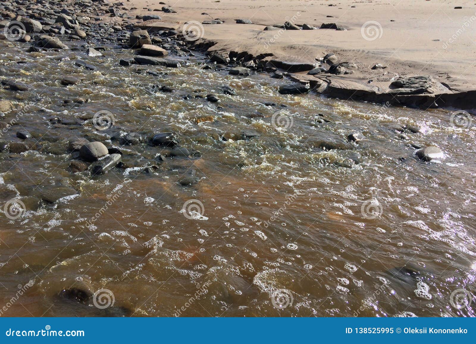 Muddy Waters Of A Swollen River Stock Photography