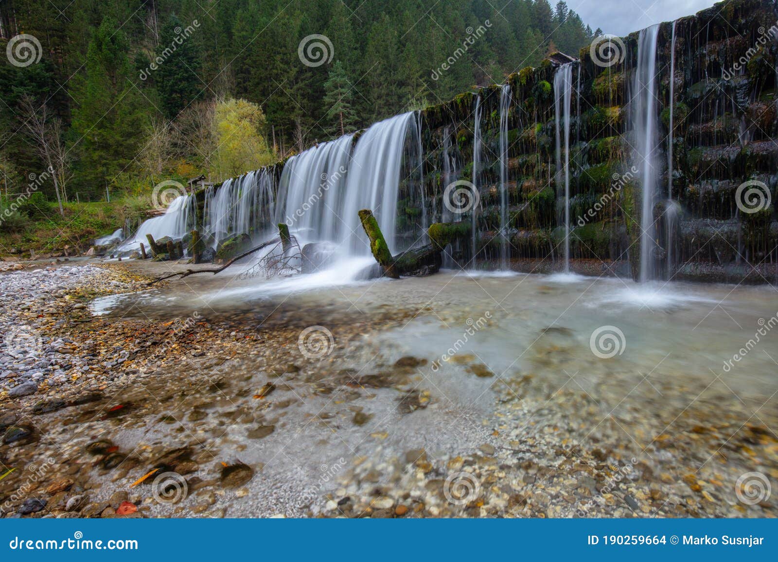 stream in river savinja in slovenian alps