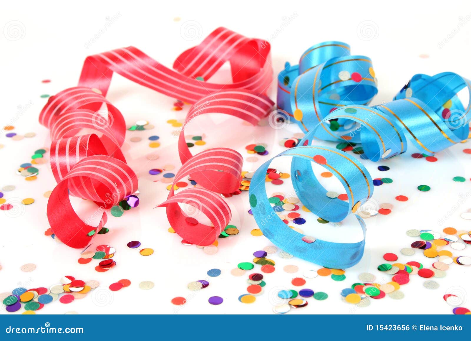 Streamer and confetti stock photo. Image of birthday 15423656