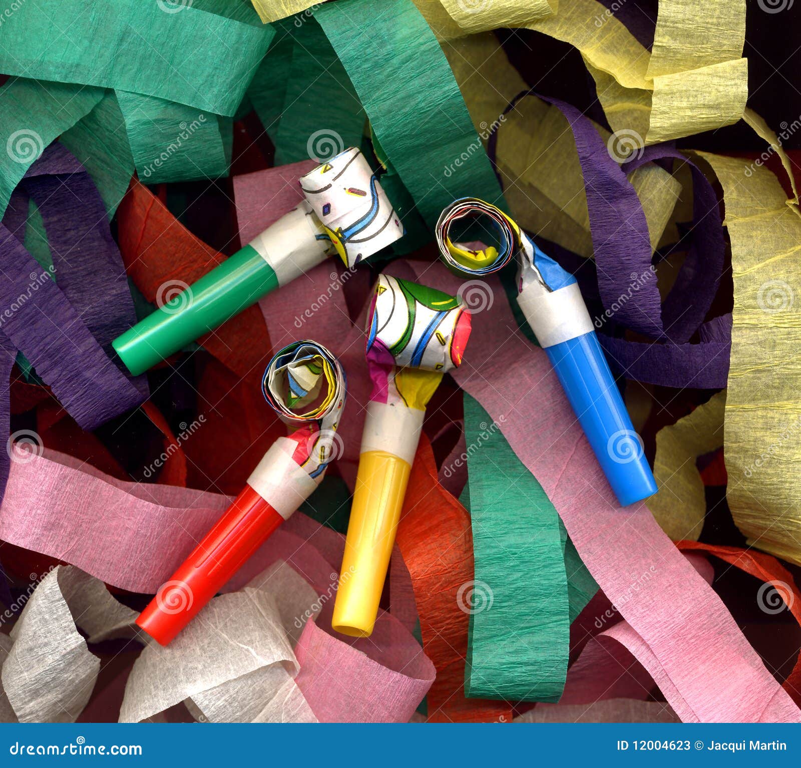 Streamers And Party Whistles Stock Image Image 12004623