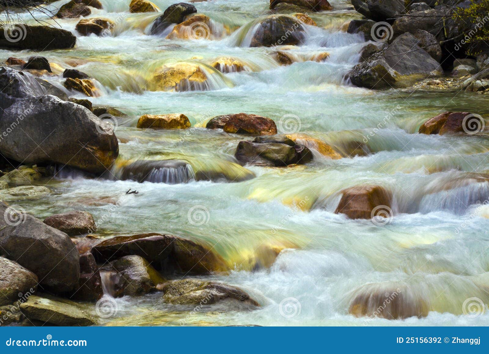 streams and stones in the river