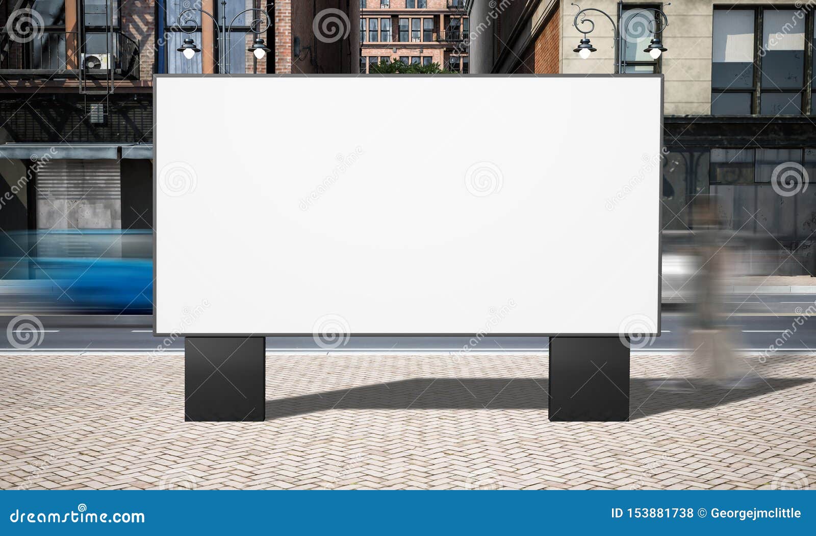 Download Street Advertising Horizontal Billboard Mockup Stock Illustration Illustration Of Billboard Mupi 153881738