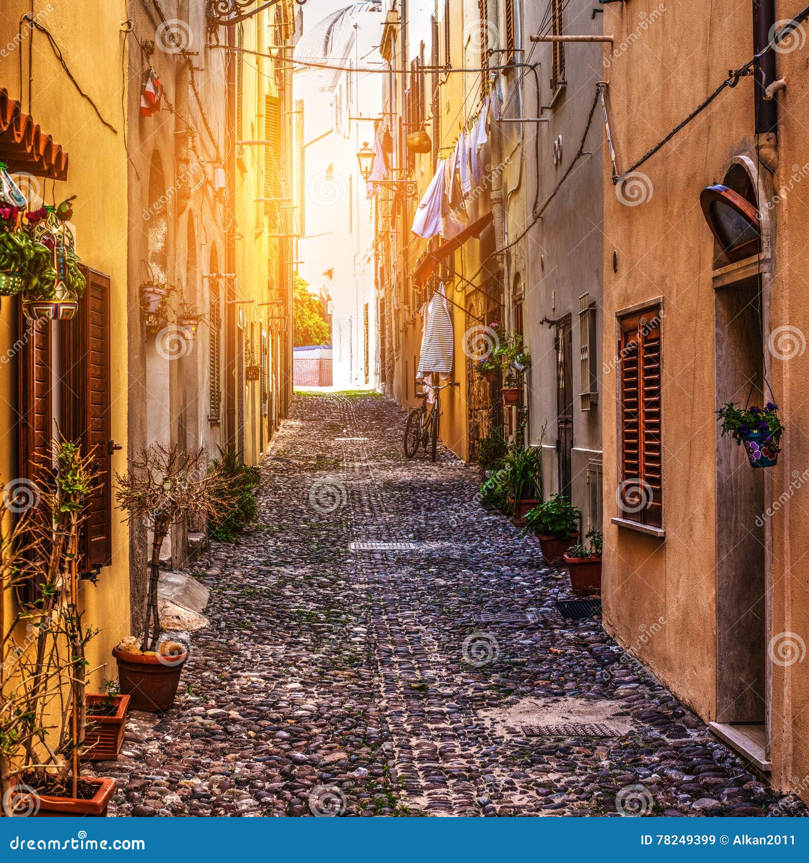 street in alghero old town